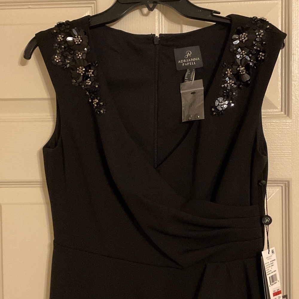 Adrianna Papell Cap Sleeve Crepe Gown NWT